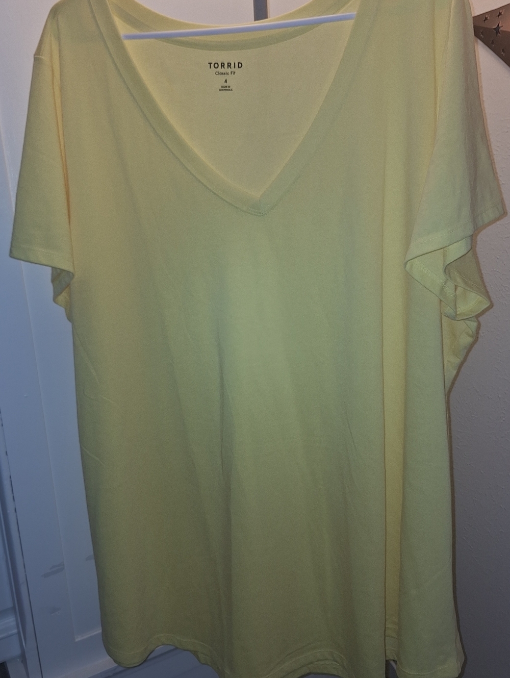 torrid V-neck Tee in Lemon Yellow